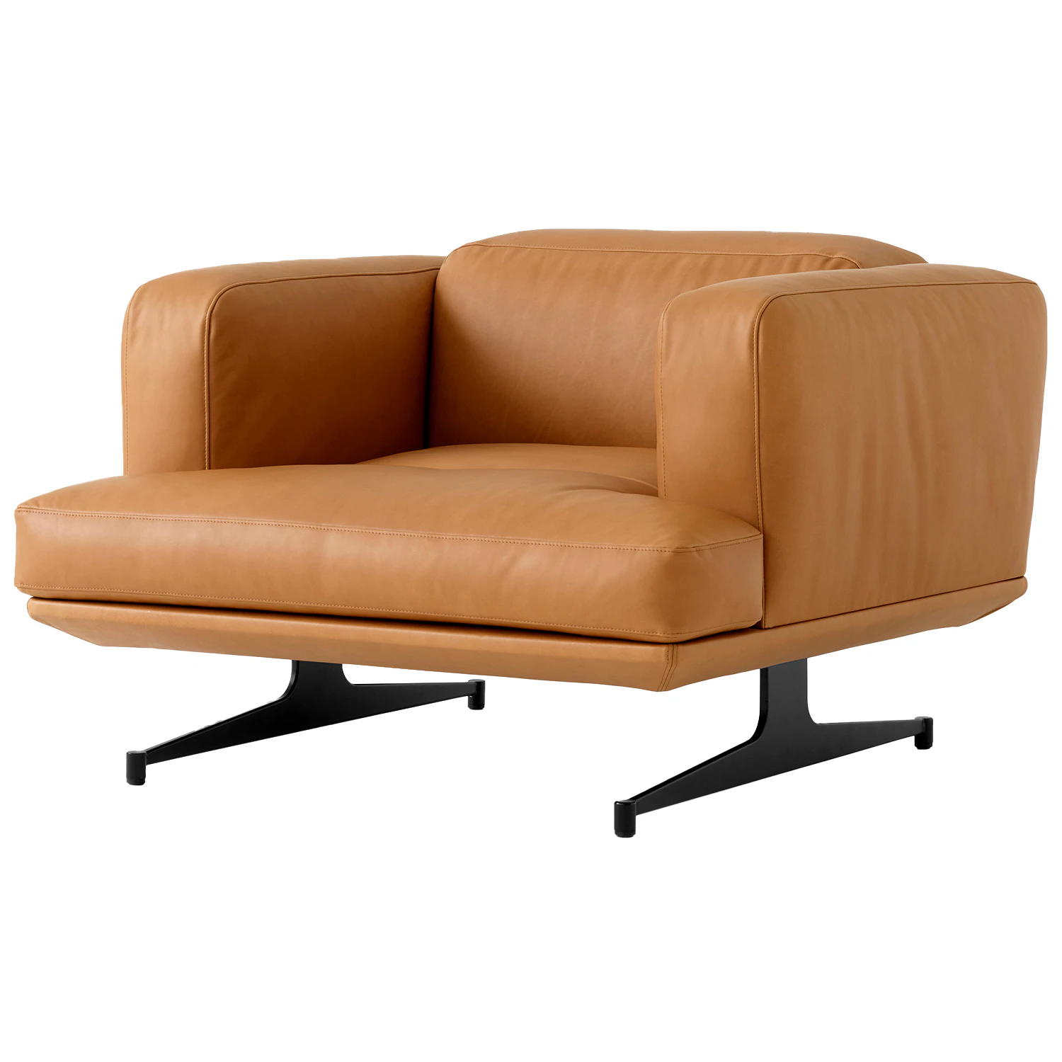 &Tradition Inland Av21 F&aring;t&ouml;lj Noble Cognac / Warm Black - F&aring;t&ouml;ljer L&auml;der Konjak - 134450A235A030