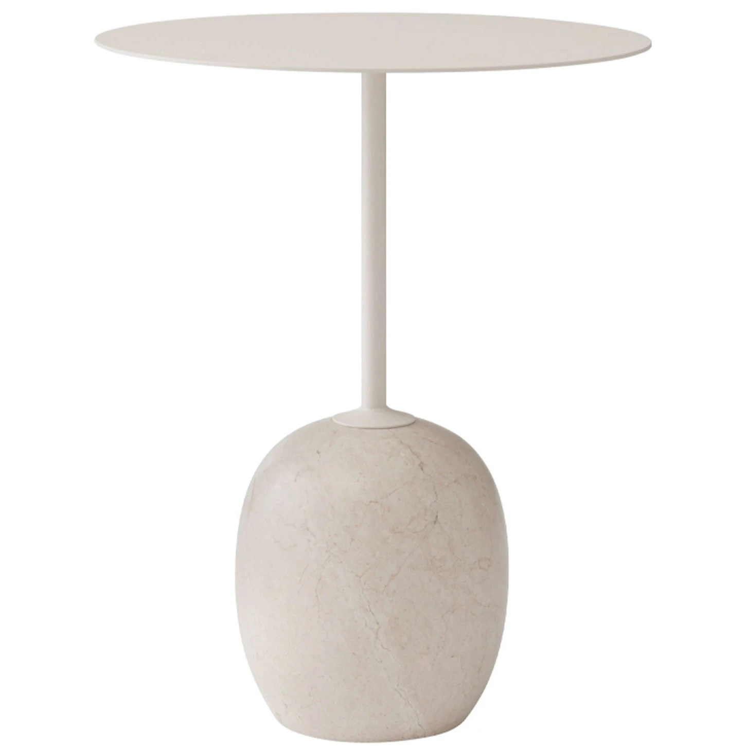 &Tradition Lato Ln8 Bord 40 Cm Ivory White / Crema Diva Marble - Soffbord Marmor Ivory White - 133029A304
