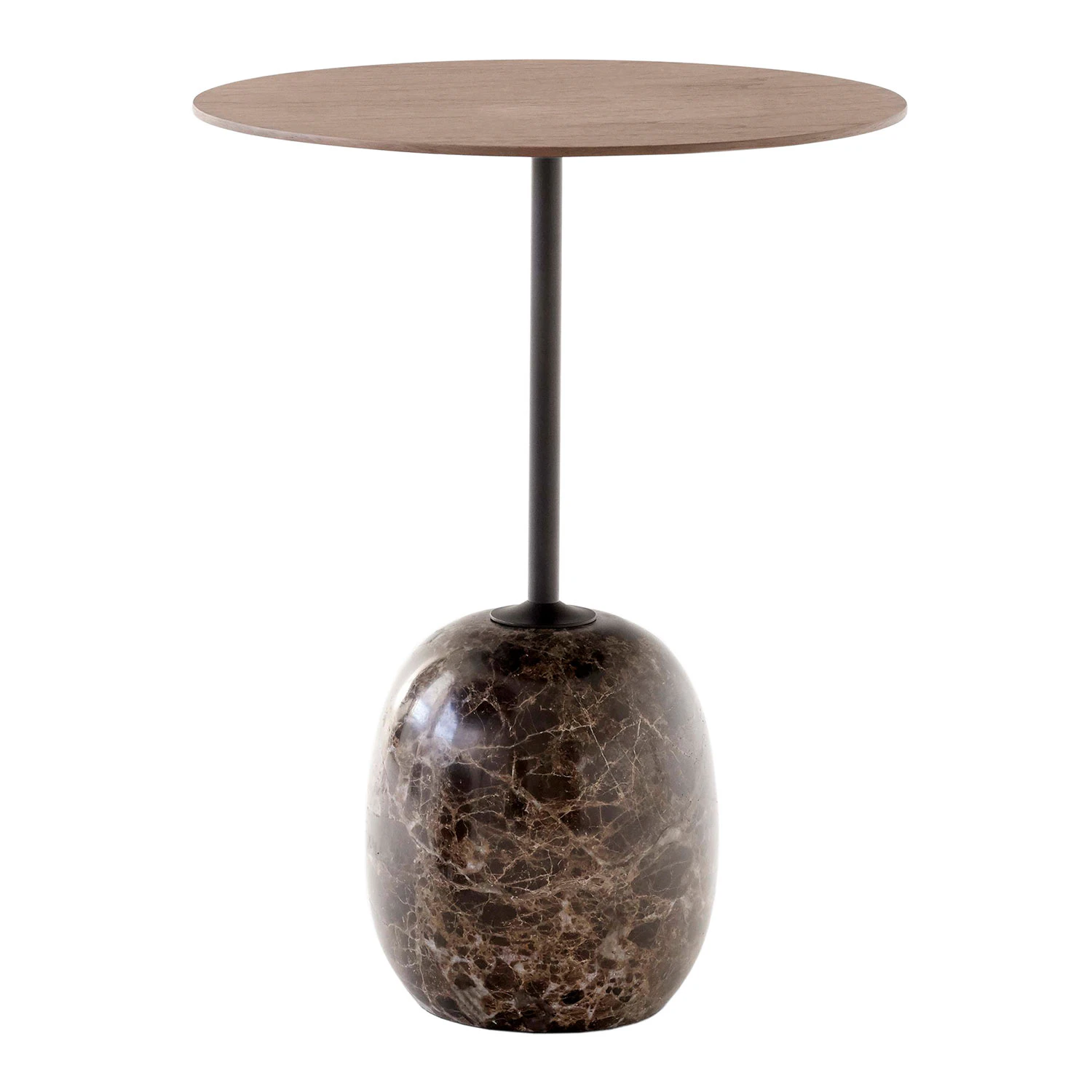 &Tradition Lato Ln8 Bord 40 Cm Lackerad Valn&ouml;t / Emparador Marble - Soffbord Marmor Emperador Marble - 133028A309