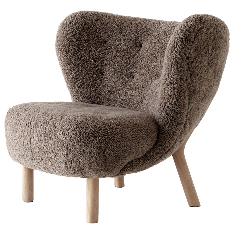 Lilla Petra VB1 Loungestol, Fårskinn Sahara / Oljad Ek