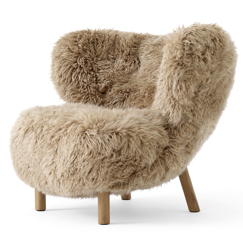Lilla Petra VB1 Loungestol, Fårskinn Honey / Oljad Ek