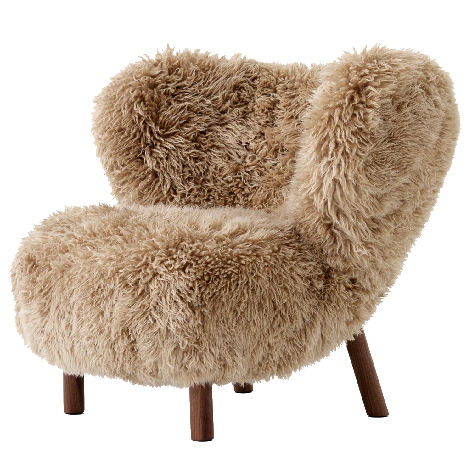 &Tradition Little Petra Vb1 Loungestol Honey / Valn&ouml;t - F&aring;t&ouml;ljer F&aring;rskinn Sheepskin Honey - 134425A235A041A738