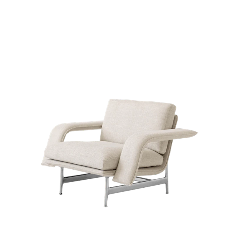 Meantime AV29 Fåtöljsoffa Polerad Aluminium/Ecriture 0210