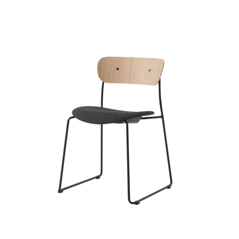 Pavilion AV52 Matstol Polstrad Sits Svart/Re-Wool