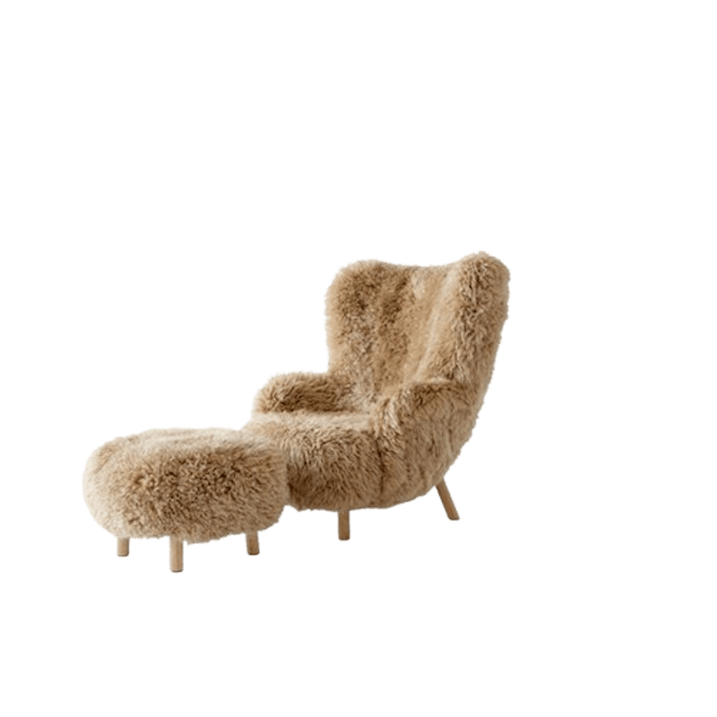 Petra VB3 Fåtölj Fårskinn Honey 50/Oljad Ek Inkl. ATD1 Puff