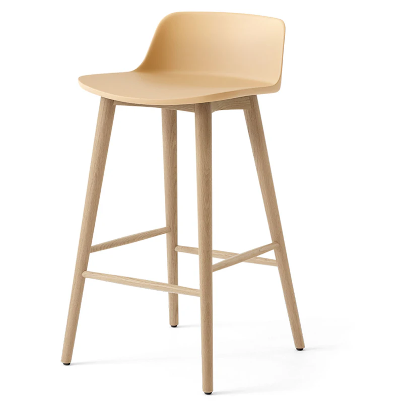 Rely HW118 Lågt Ryggstöd 65 cm, Lackerad Ek / Beige Sand