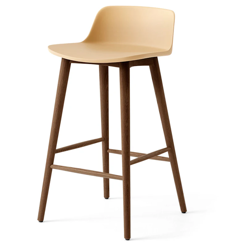 Rely HW118 Lågt Ryggstöd 65 cm, Lackerad Valnöt / Beige Sand