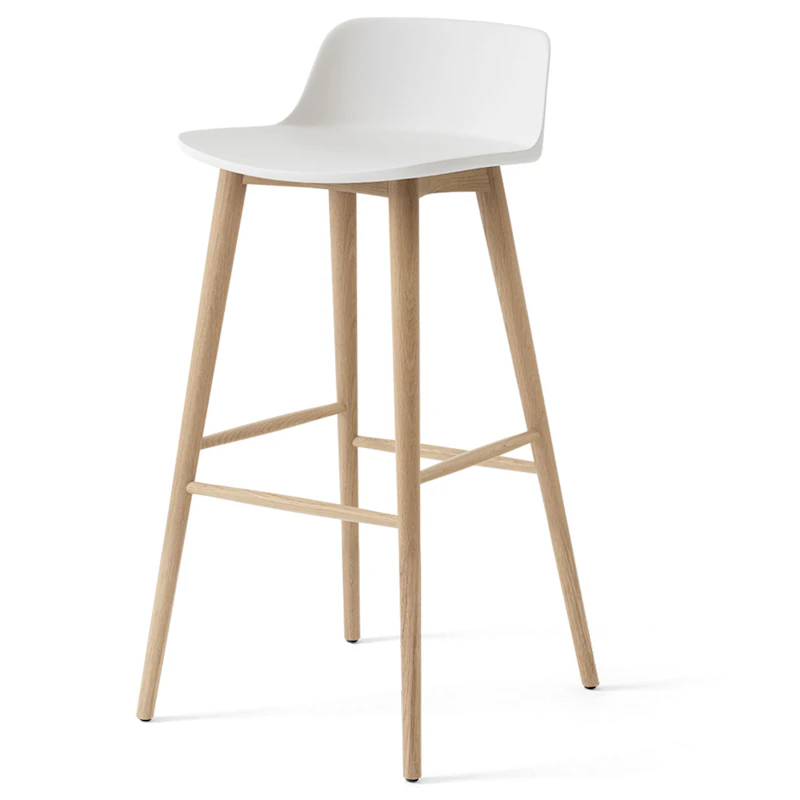 Rely HW123 Lågt Ryggstöd 75 cm, Lackerad Ek / Vit