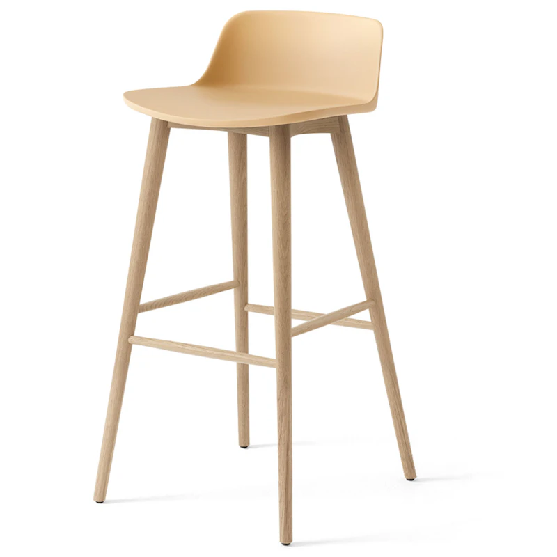 Rely HW123 Lågt Ryggstöd 75 cm, Lackerad Ek / Beige Sand