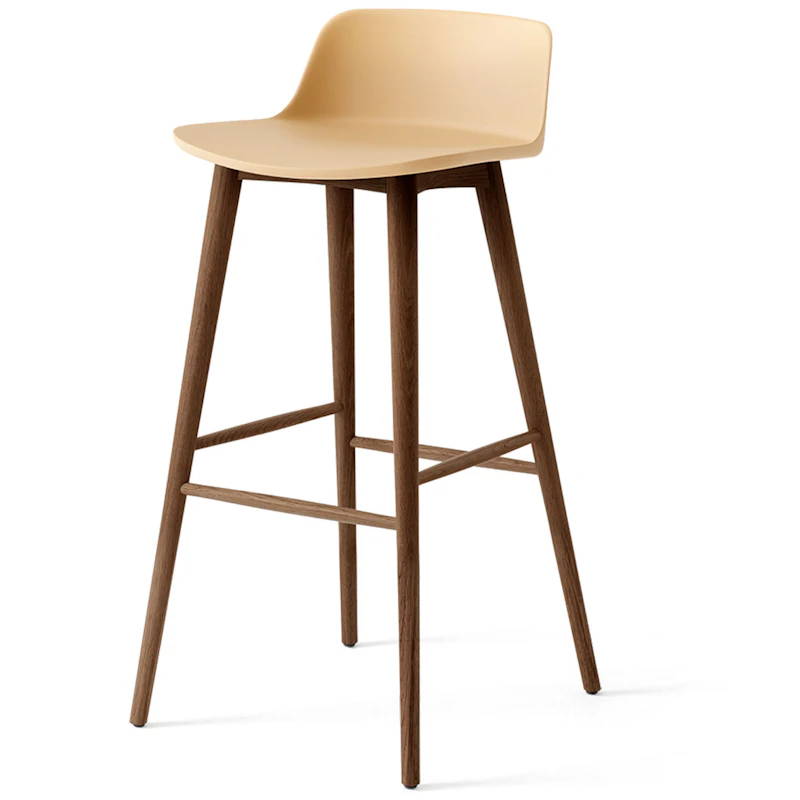 Rely HW123 Lågt Ryggstöd 75 cm, Lackerad Valnöt / Beige Sand