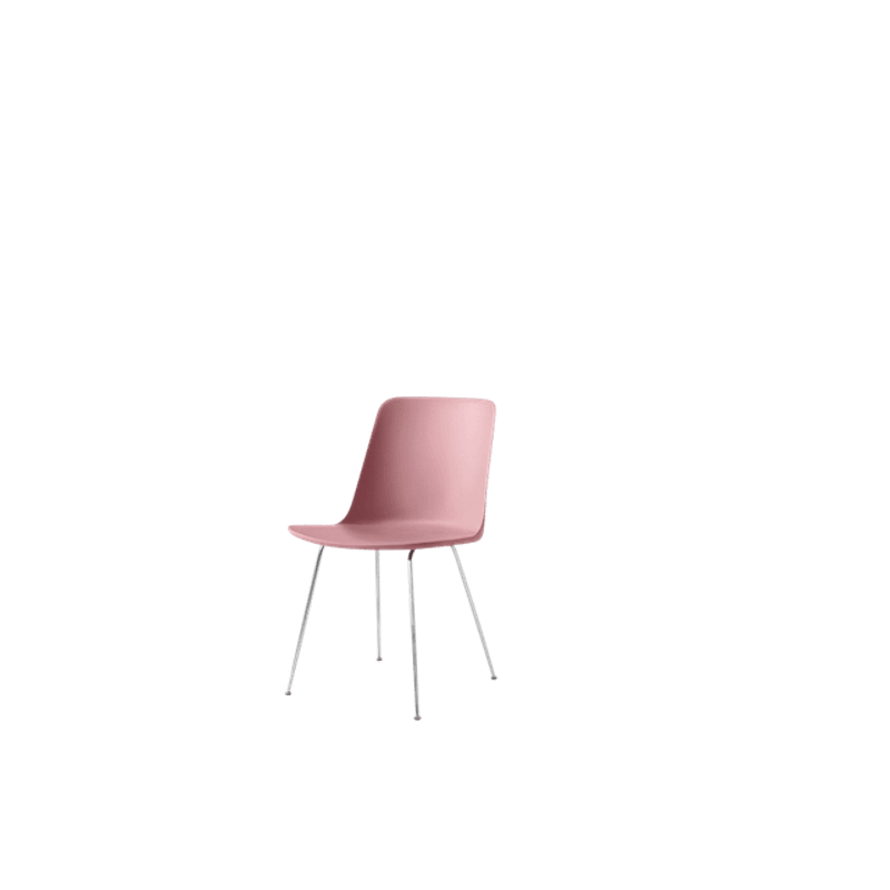 Rely HW6 Matstol Utan Armstöd Soft Pink/Krom