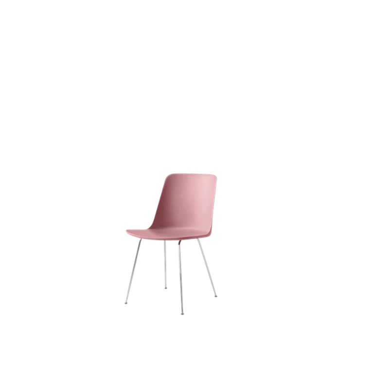 Rely HW6 Matstol Utan Armstöd Soft Pink/Krom