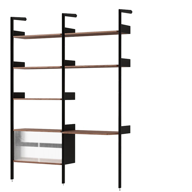 Rombe IF2/IF6 Hyllsystem Config D, Valnöt