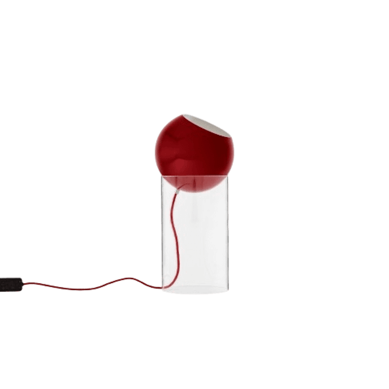 Topan VP14 Golvlampa Klar Akryl/Vermilion Red