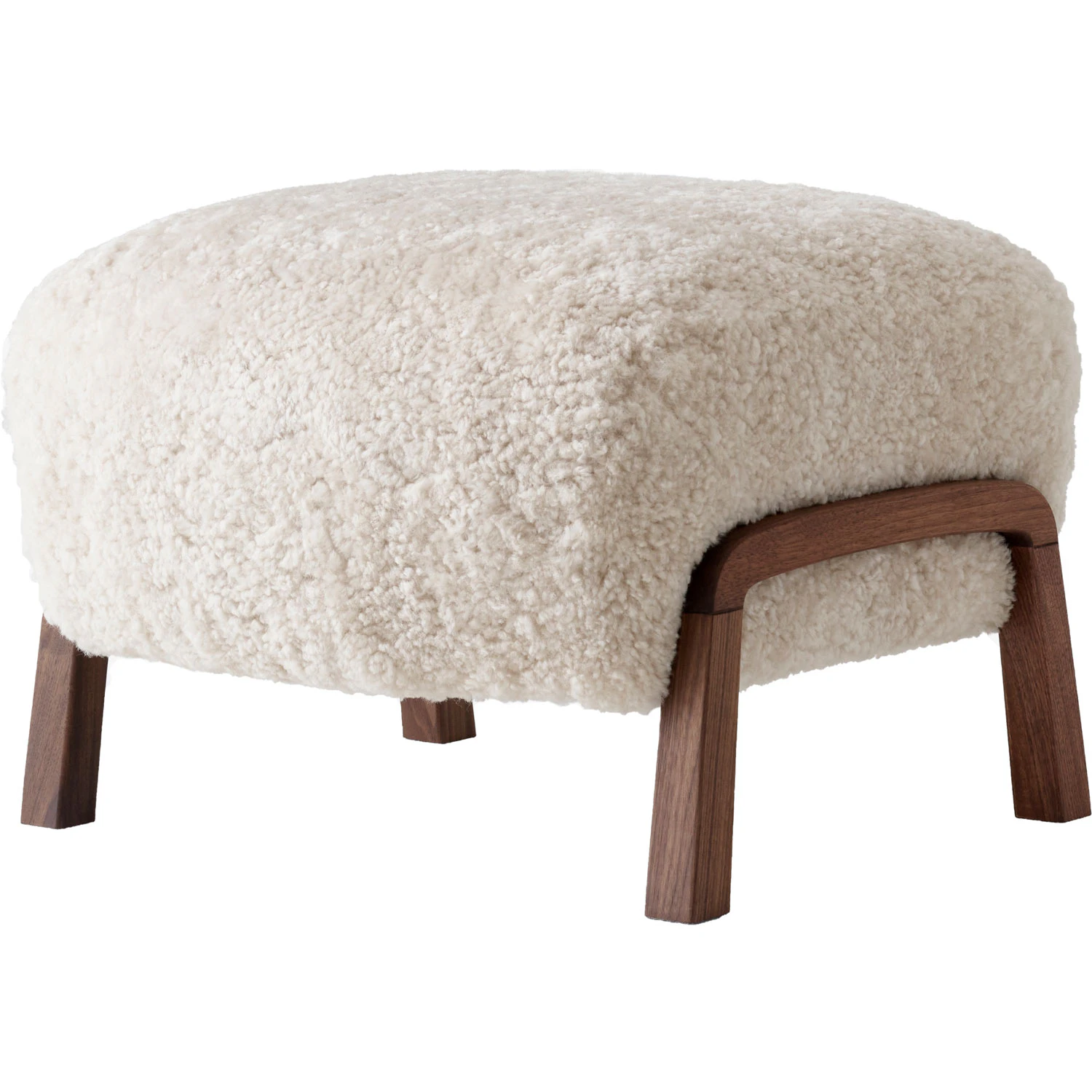 &Tradition Wulff Atd3 Sittpuff /sheepskin Moonlight - Fotpallar Valn&ouml;t Sheepskin Moonlight - 134436A235A042A745