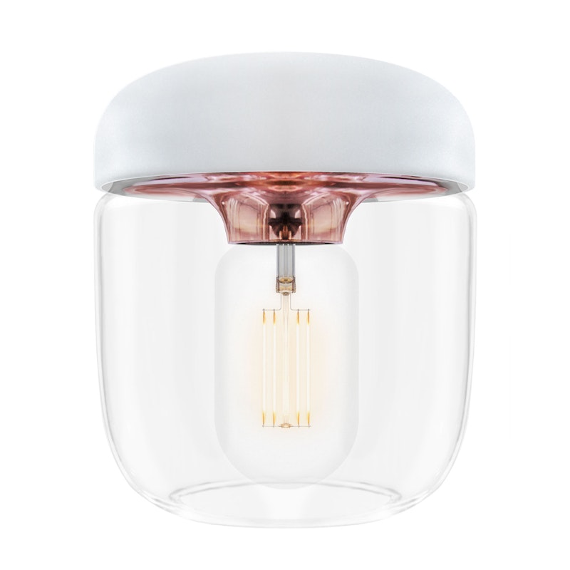 Acorn Lampskärm, Vit / Koppar
