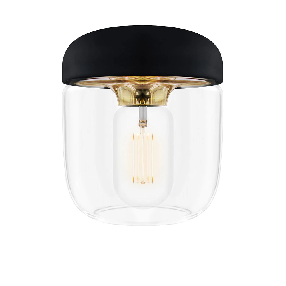 Umage Acorn Lampskärm Svart / Mässing - Lampskärmar Glas Svart - 2082