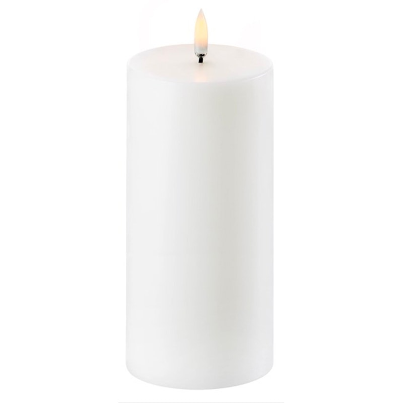 LED Blockljus Nordic White, 7,8x15,2 cm