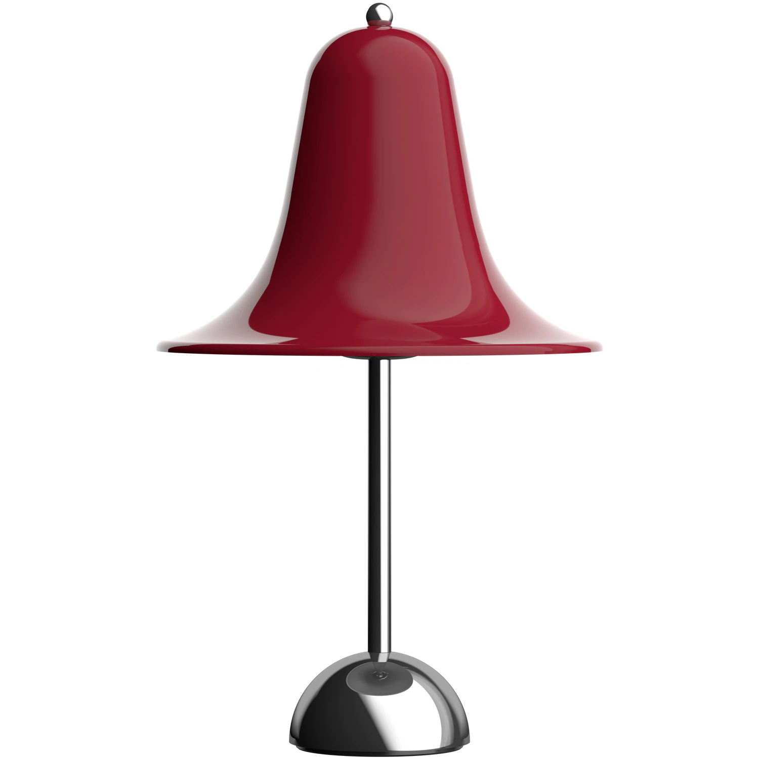 Verpan Pantop Bordslampa &Oslash;23 Krom / Cherry Red - Bordslampor Metall Cherry Red - 147540