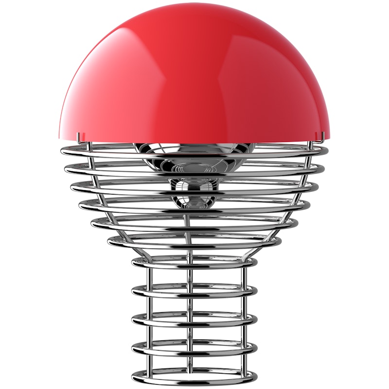 Wire Bordslampa Portabel Ø18, Röd