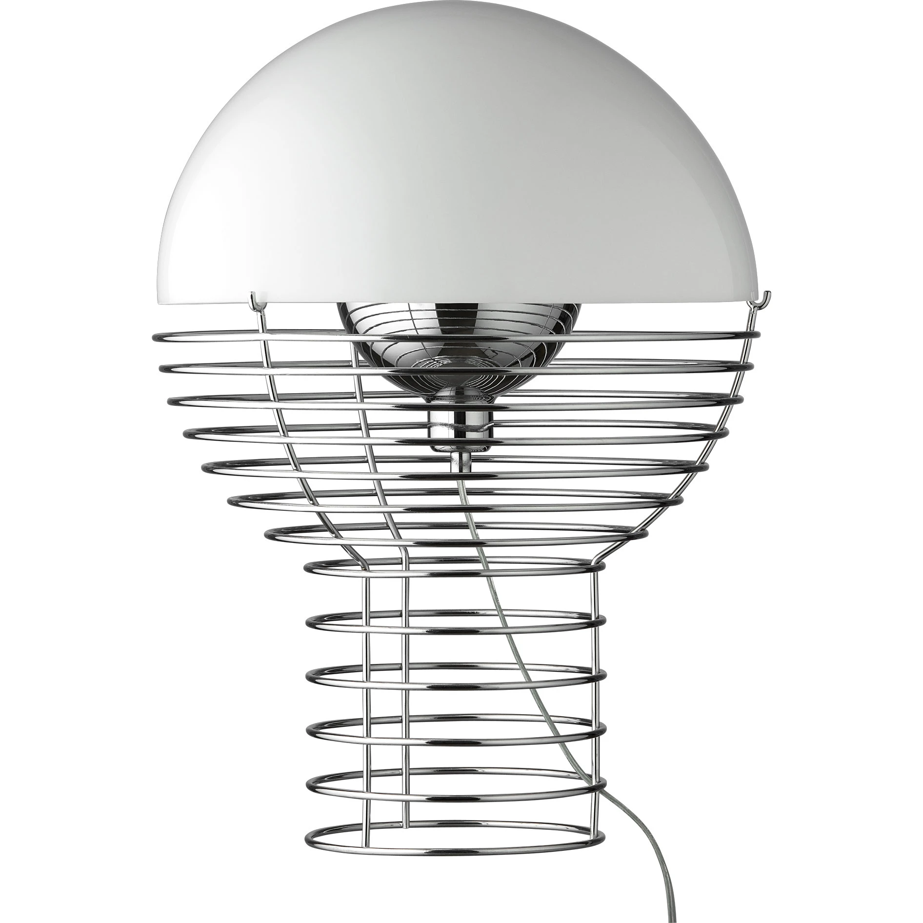 Verpan Wire Bordslampa 40 Cm Krom / Vit - Bordslampor Akryl Vit - 101330