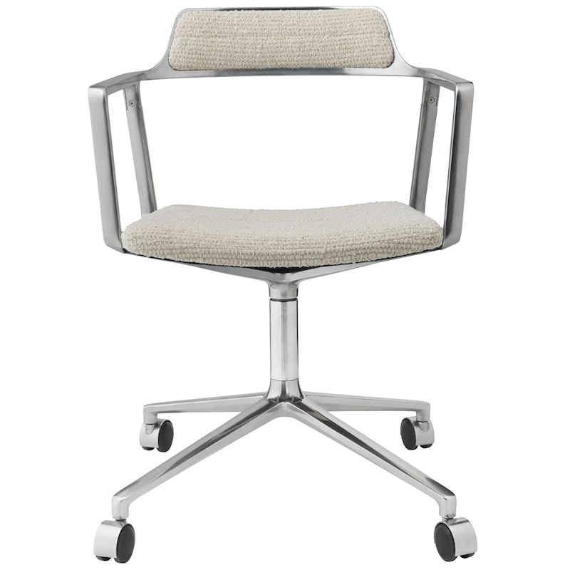 452 Snurrstol Med Hjul, Wavy Off-white