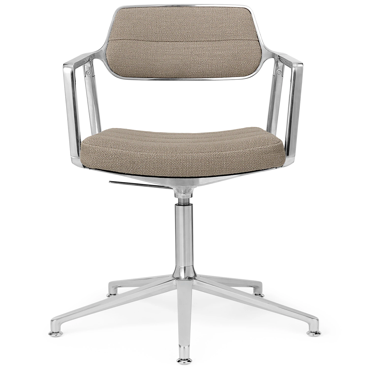 Vipp 453+ Snurrstol Polerad Aluminium / Dark Sand - Kontorsstolar Textil Dark Sand - 453+33G01