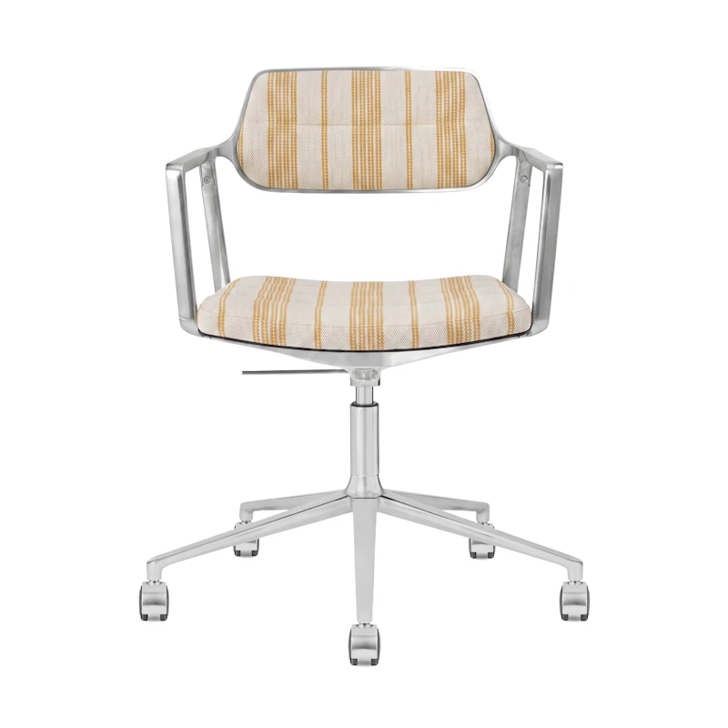 453+ Snurrstol Med hjul, Striped Gul