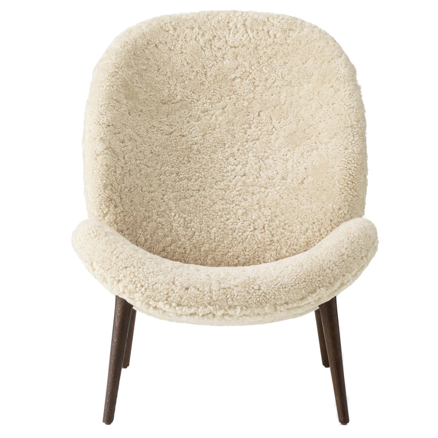 Vipp Lodge Loungestol M&ouml;rk Ek / Curly 09 Off-white - F&aring;t&ouml;ljer F&aring;rskinn Off-White - 466DACU00009