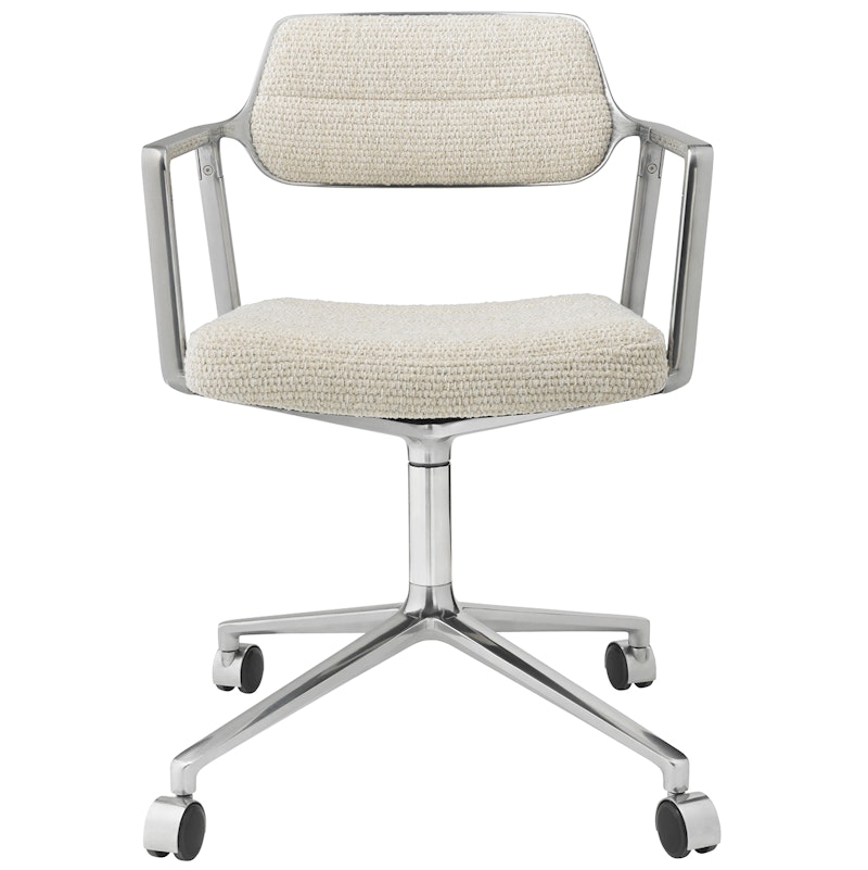 453 Snurrstol Med Hjul, Wavy Off-white