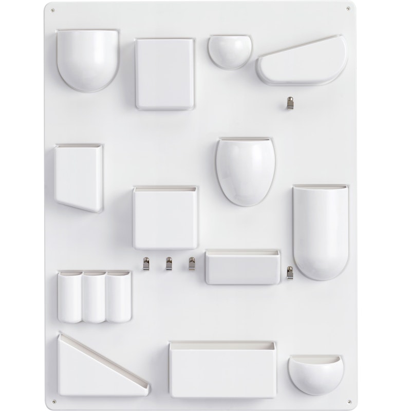 Uten.Silo II Förvaringstavla, Återvunnen Plast, 52x68 cm, Vit