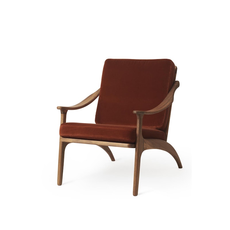 Lean Back Loungestol, Oljad Teak / Brick Red