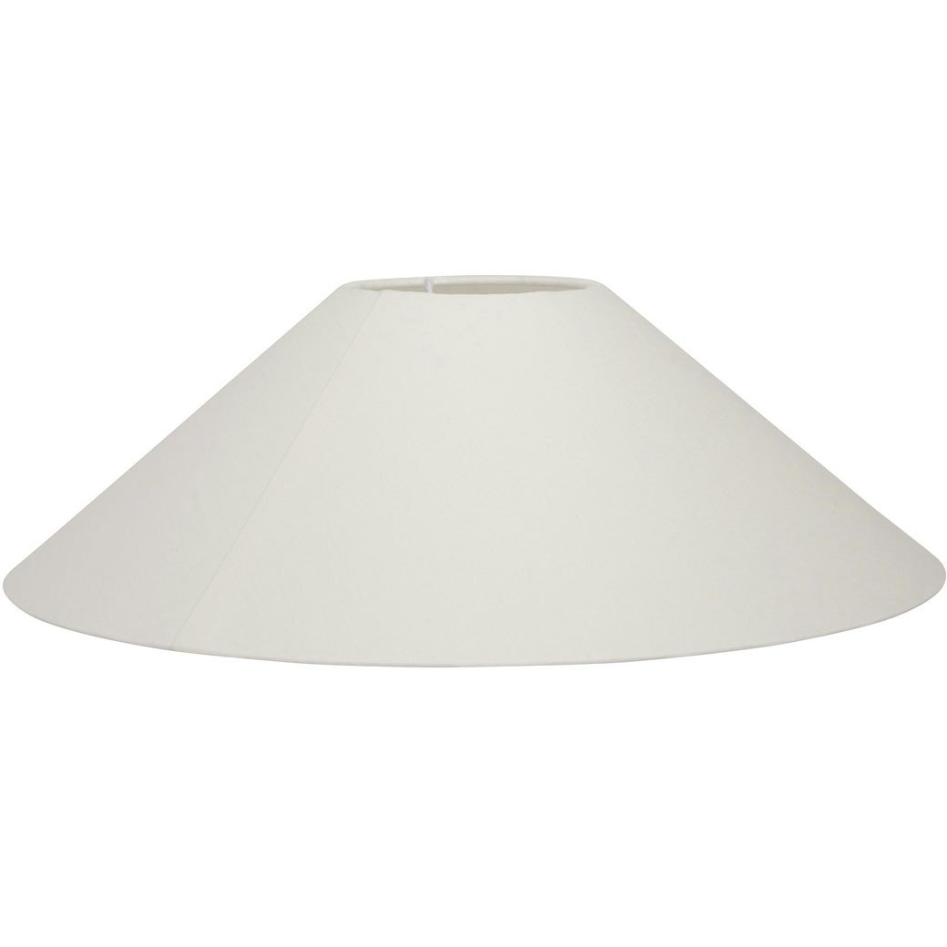 Watt & Veke Basic Flat Lampskärm Vit 36 Cm - Lampskärmar Linne Vit - B36/77/01