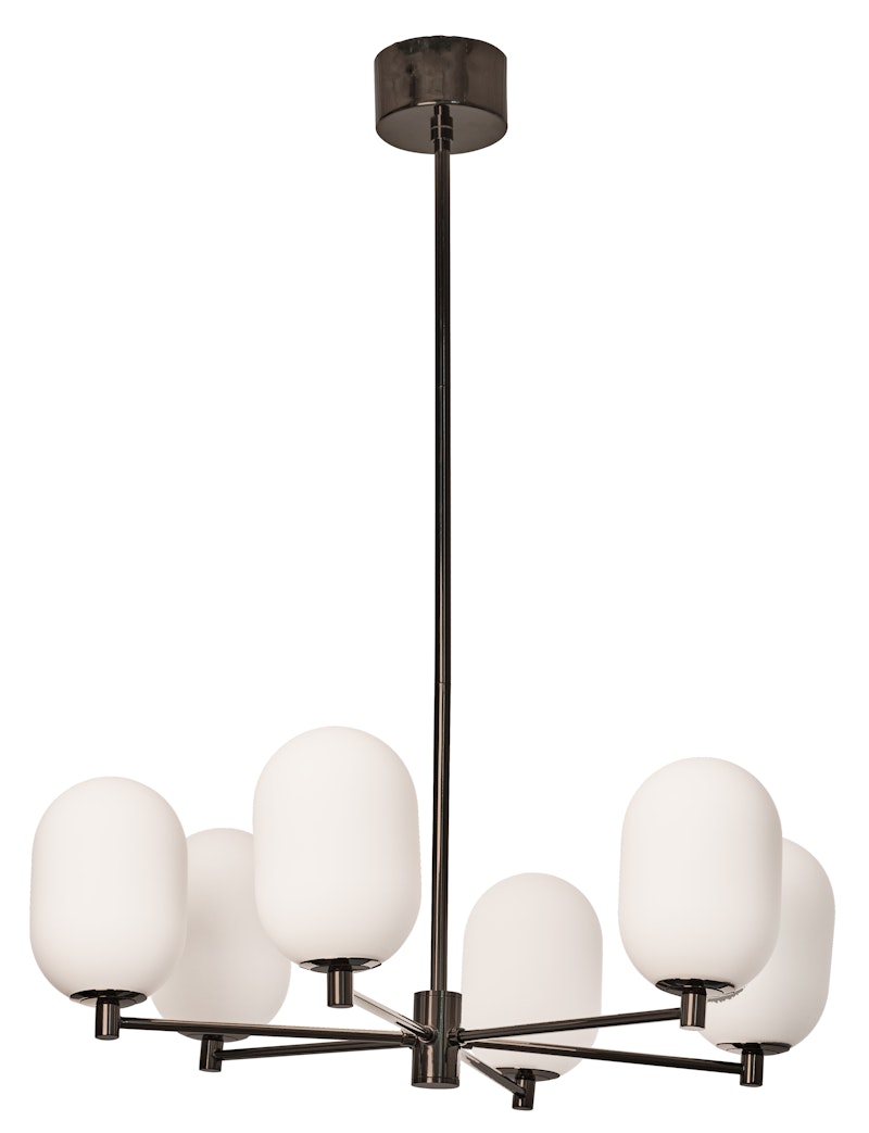 Noor Ljuskrona 65 cm, Opal / Svart