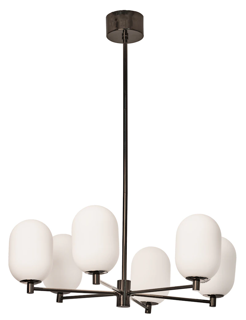 Noor Ljuskrona 65 cm, Opal / Svart