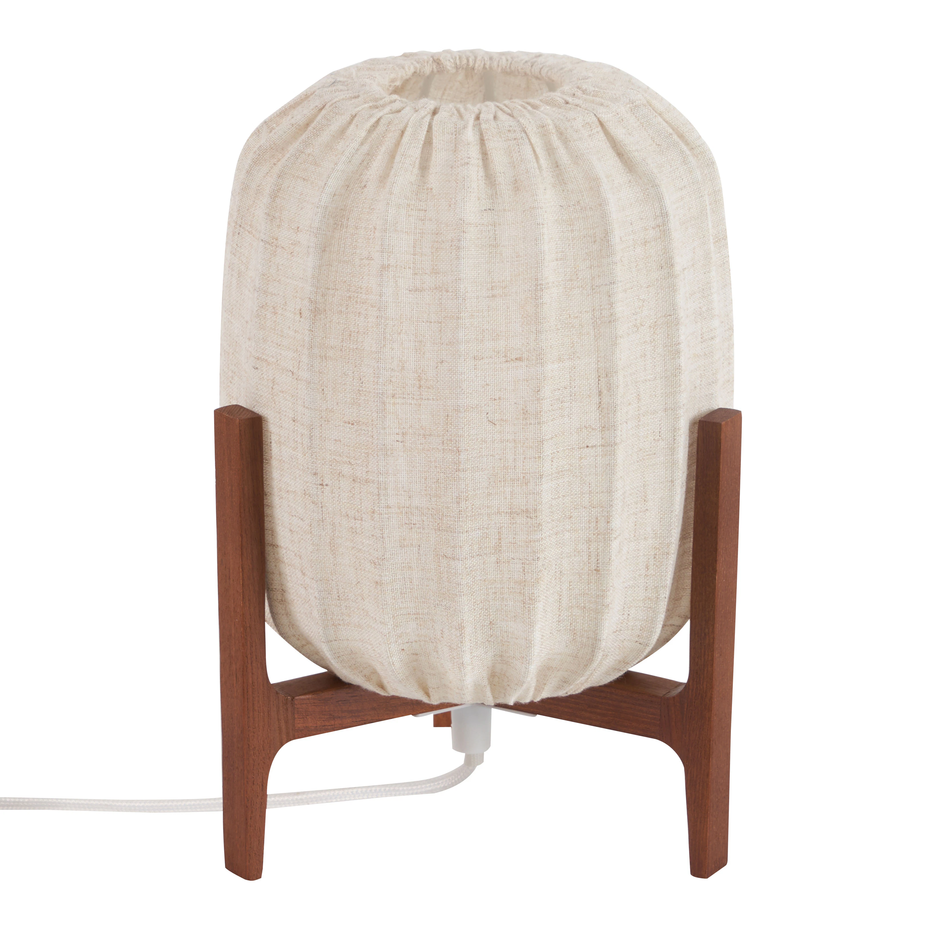 Watt & Veke Prisma Mini Bordslampa M&ouml;rk Ek / Natur - Bordslampor Linne Natural - B68160000