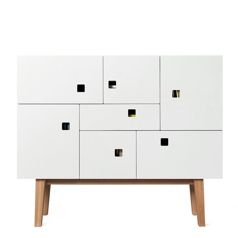 Peep C1 Multi-Purpose Cabinet, Angel White/Ekben Retro