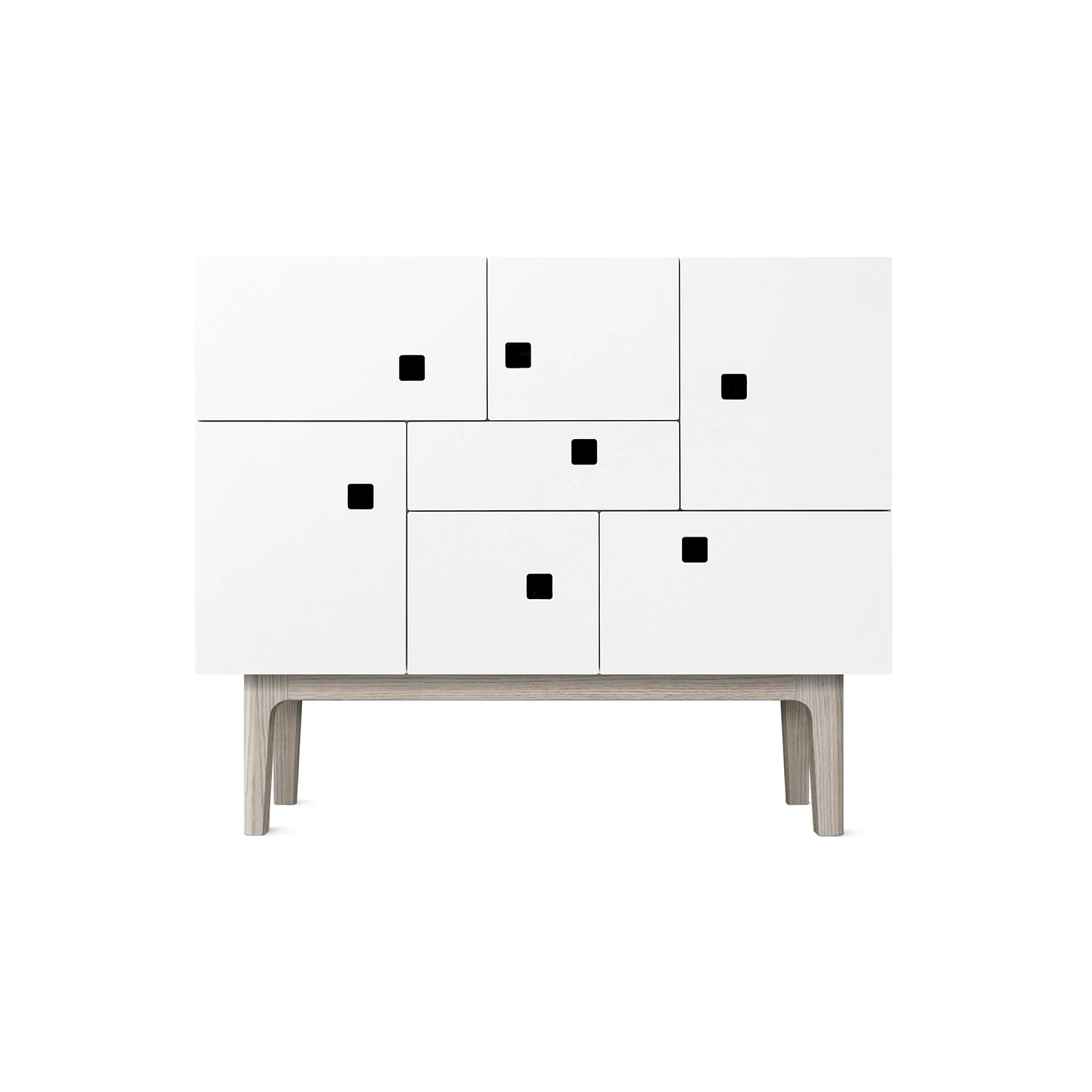 Zweed Peep C1 Sideboard Angel White/white Oak - Sk&auml;nkar & sideboards Mdf &Auml;ngelvit - PEEPC1AW-WO