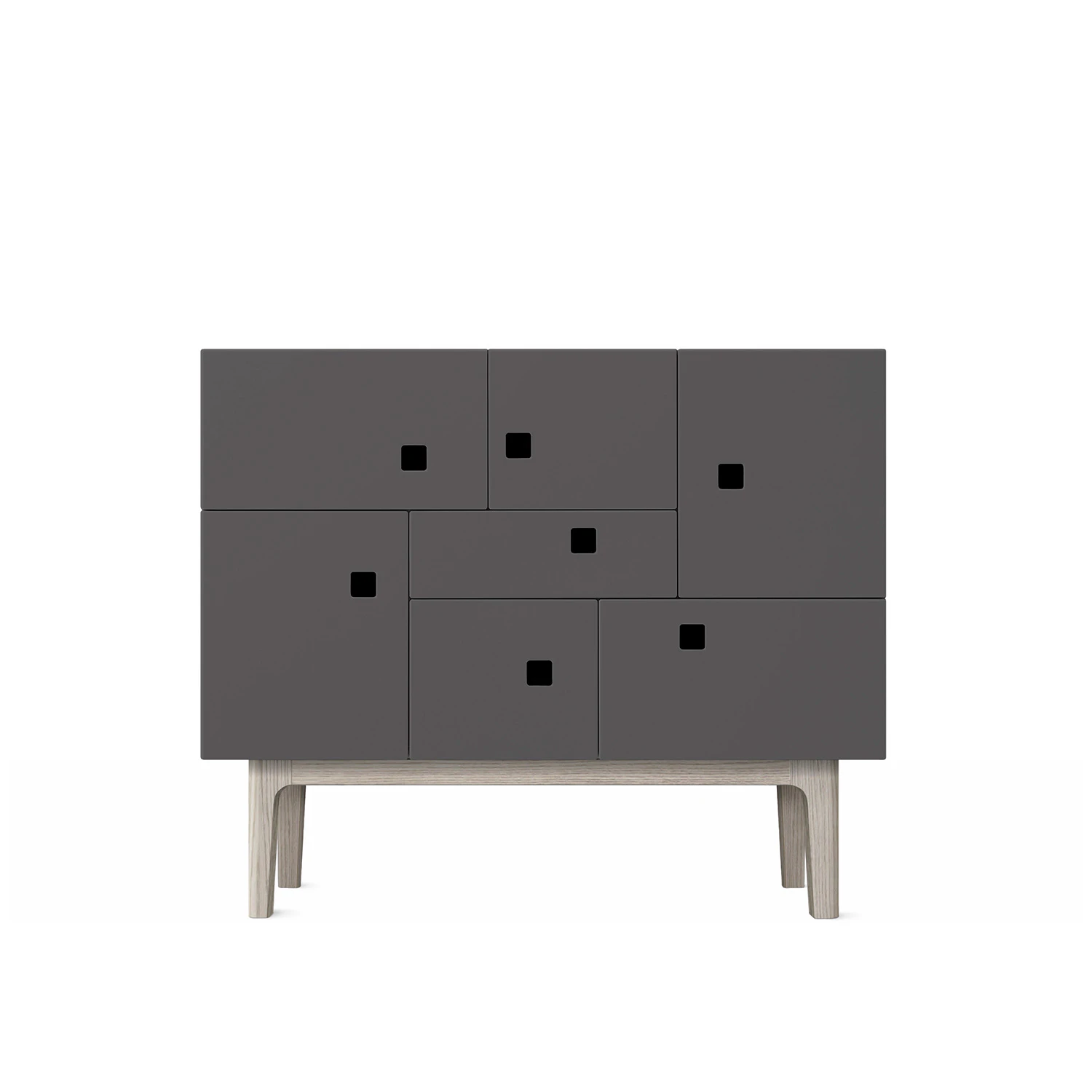 Zweed Peep C1 Sideboard Slate Grey/white Oak - Sk&auml;nkar & sideboards Mdf Slate Grey - PEEPC1SGREY-WO