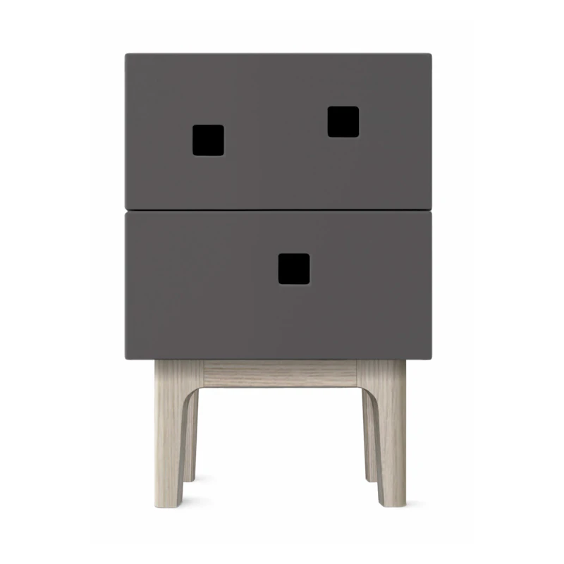 Peep S1 Sängbord, Slate Grey/white oak